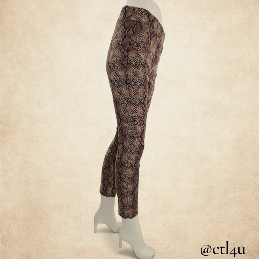 Snakeskin Pants Size M Mob Wife Y2K Baddie Animal Print Skinny Club Trousers